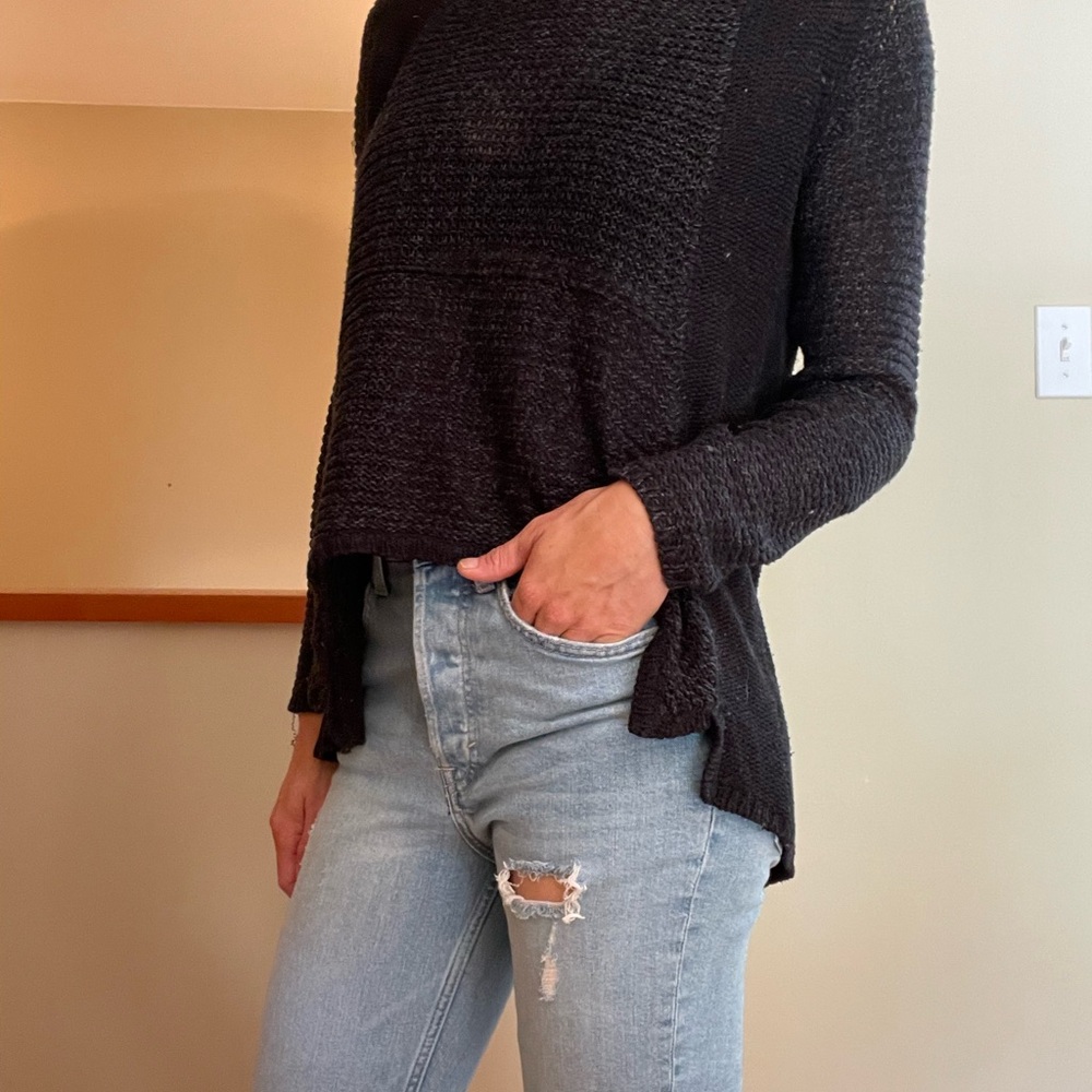 Black Textured Sweater